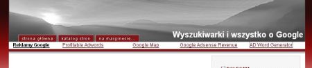 Przykład reklamy AdSense - Umieszczenie reklamy wśród linków nawigacyjnych