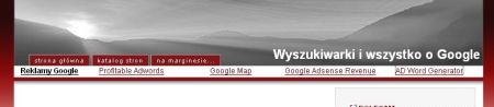 Przykład reklamy AdSense - Umieszczenie reklamy wśród linków nawigacyjnych