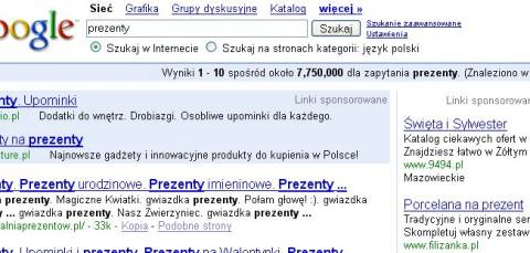 Przykłady reklamy AdWords