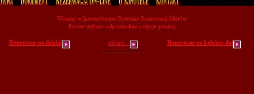 System rezerwacji w serwisie kinoteka.pl