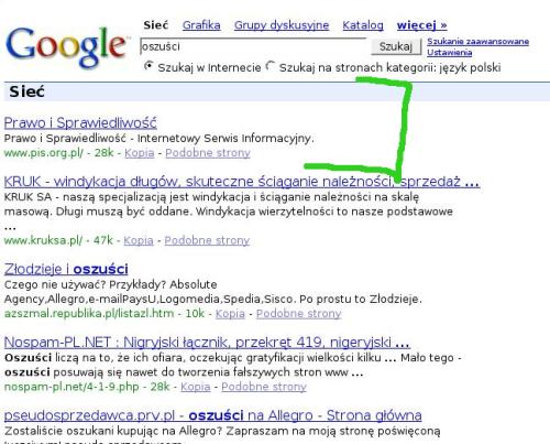 Google bombs dla oszuści