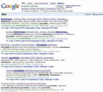Zrzut ekranu wyników wyszukiwania dla hasła tanie pralki