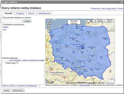 Nowy interfejs kierowania reklamy na lokalizację