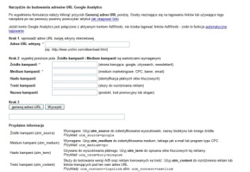 Śledzenie kampanii reklamowych za pomocą Google Analytics - tworzenie url