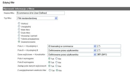 Filtr Google Analytics dla kampanii AdWords - część druga