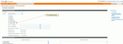 Google Analytics - filtr zaawansowany