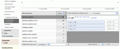 Google Analytics - informacja o efektywności linków sponsorowanych