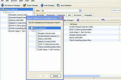 Eksportowanie kampanii w Edytorze AdWords