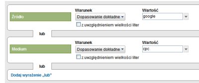 Segmenty niestandardowe w Google Analytics - wybór źródła i charakterystyki