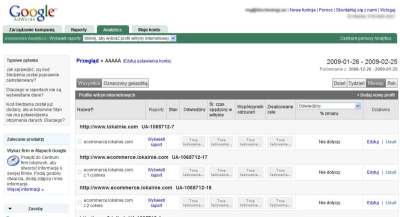 Google Analytics - dane z poziomu konta AdWords