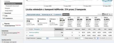 Zmiany w koncie Google Analytics - brak informacji o kosztach kampanii AdWords