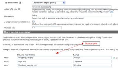 Rozszerzanie pól w Google Analytics