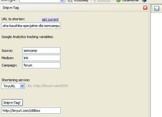 Skracanie adresu url i automatyczne śledzenie w Google Analytics