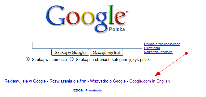Wyniki wyszukiwania Google.pl