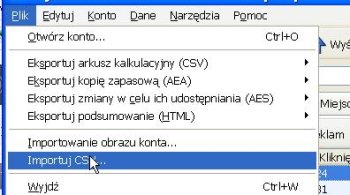 Import plików csv