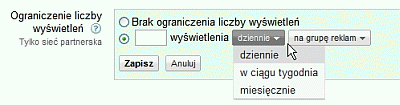 adwords - limity czasowe wyświetleń