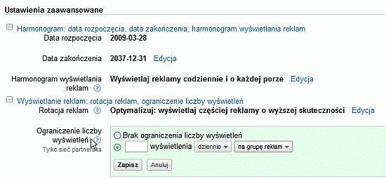 Adwords - ustawienia w Sieci