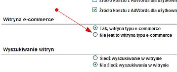 Uaktywnianie zakładki Ecommerce w Google Analytics