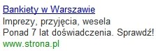 Przykład kampanii Google AdWords