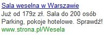 Przykład kampanii Google AdWords