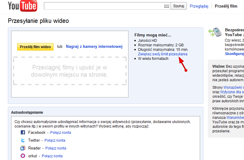 Zwiększanie możliwości na koncie Youtube