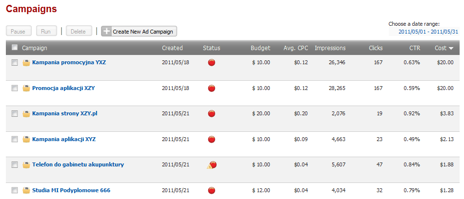 Reklamy graficzne w sieci AdMob