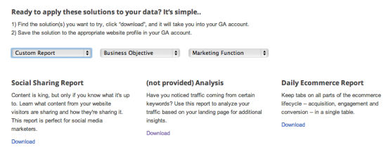 Jak korzystać z Google Analytics Solutions Gallery