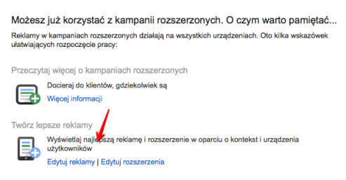 Migracja kampanii rozszerzonych w AdWords