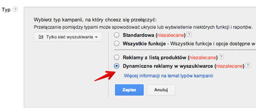 Tworzenie kampanii DSA - Dynamiczne reklamy w wyszukiwarce