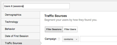 Segmentacja na podstawie sesji w Google Analytics