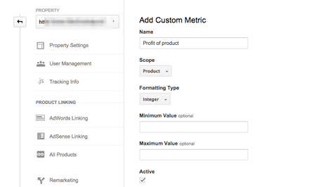 Niestandardowe metryki w Google Analytics