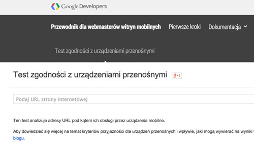 Test zgodności z urządzeniami przenośnymi